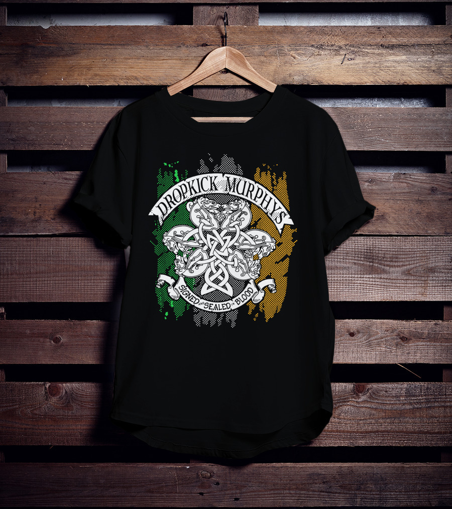 Dropkick Murphys Signed And Sealed In Blood Irish Celtic Knot T-Shirt