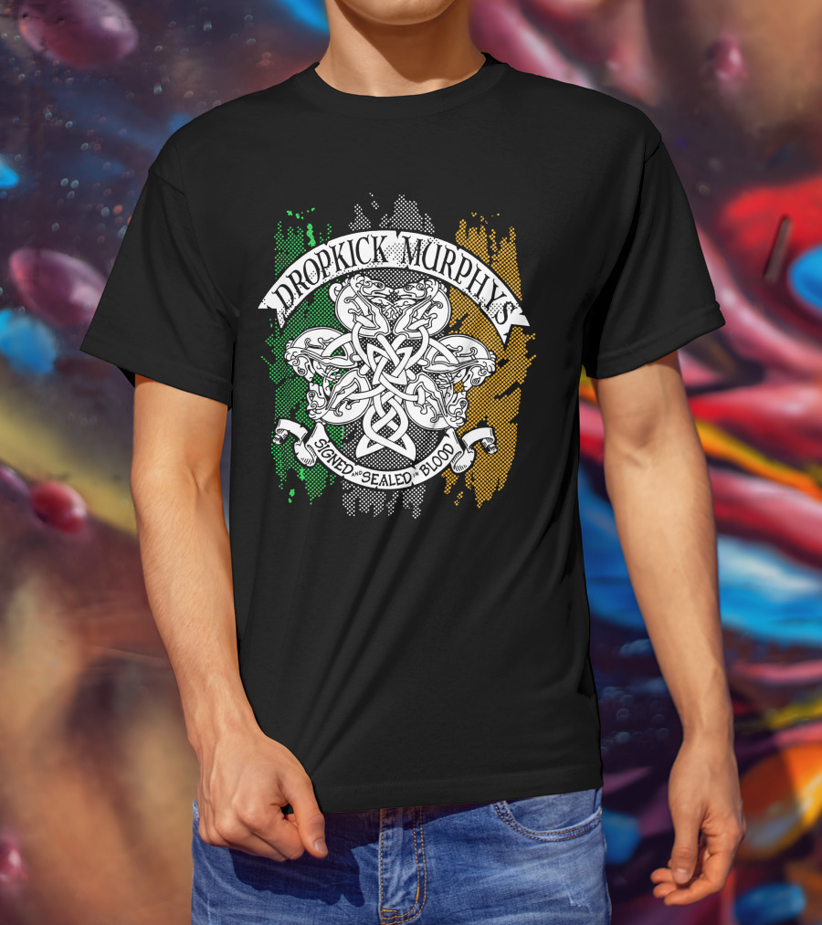 Dropkick Murphys Signed And Sealed In Blood Irish Celtic Knot T-Shirt