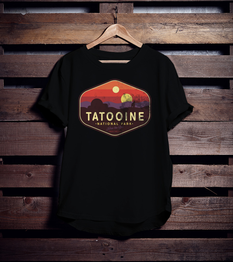 Tatooine National Park Twice The Sun Vintage Star Wars Sunset T-Shirt