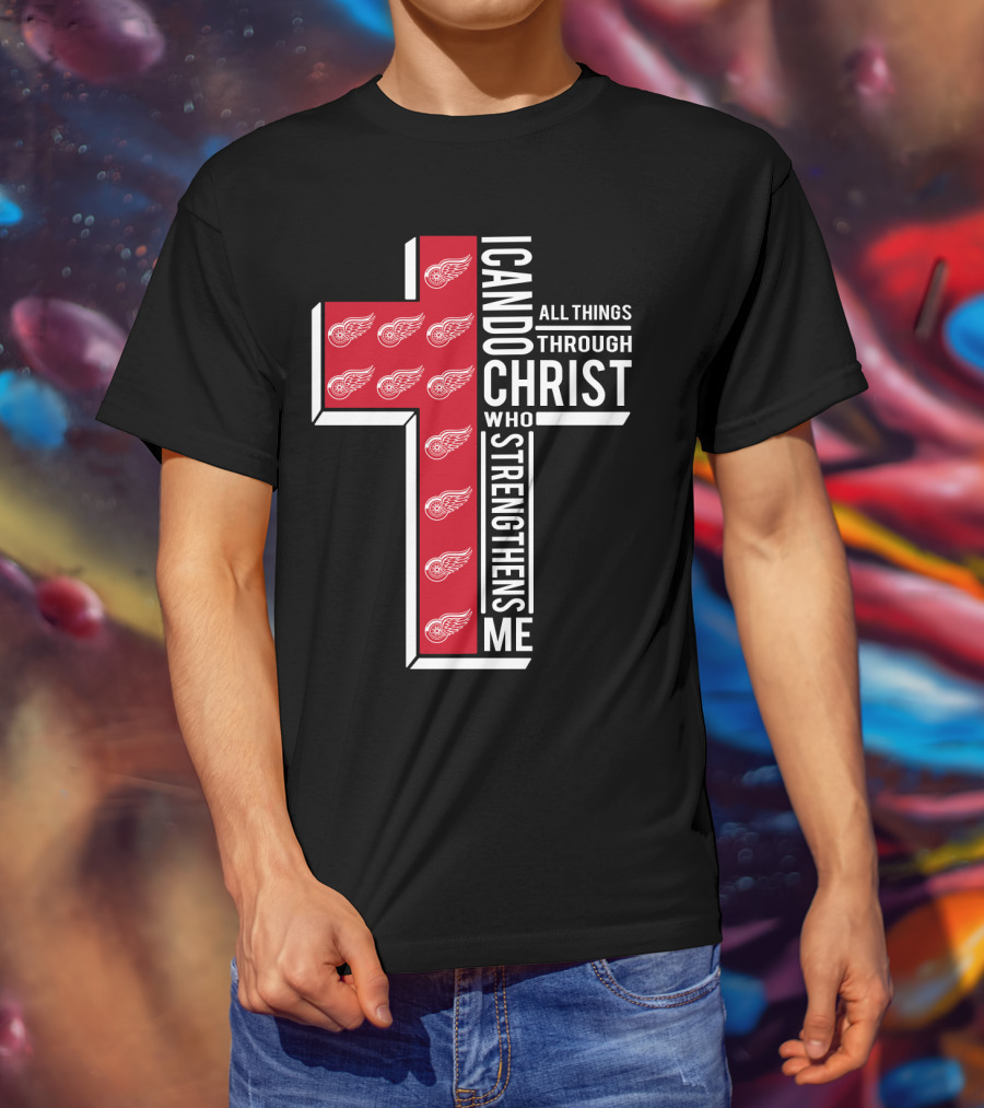 I Can Do All Things Through Christ Red Wings T-Shirt