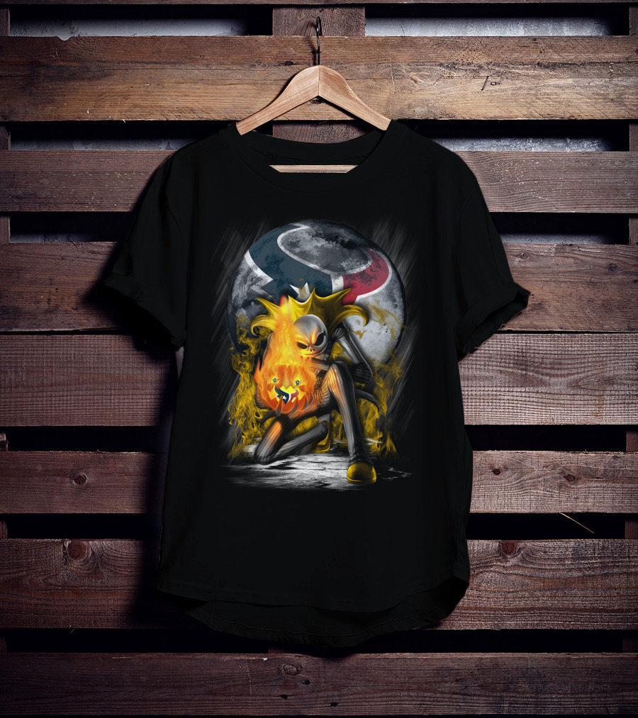 Texans Nightmare Before Christmas Crossover Halloween Football T-Shirt