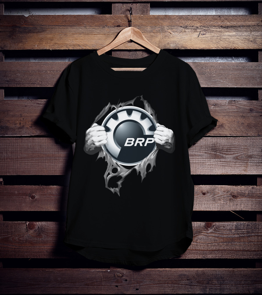 BRP Can-Am Logo With Hands Ripping Through T-Shirt