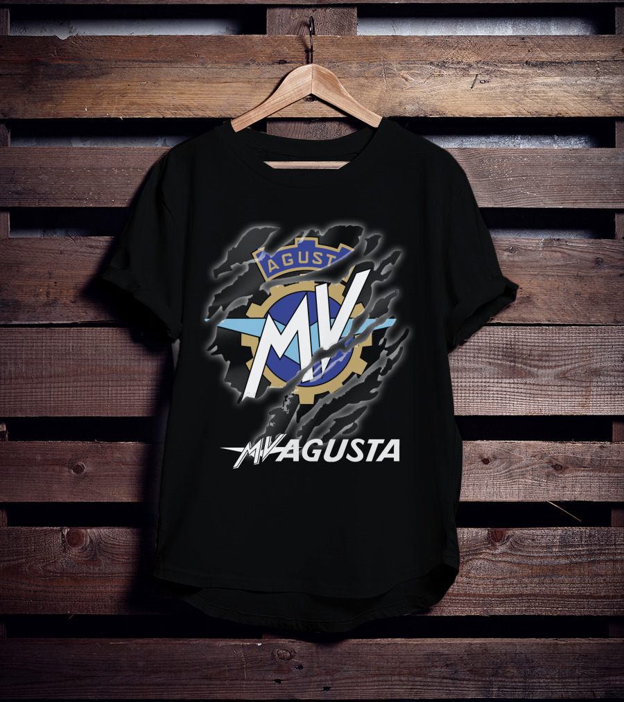 MV Agusta Emblem With Scratch Effect T-Shirt
