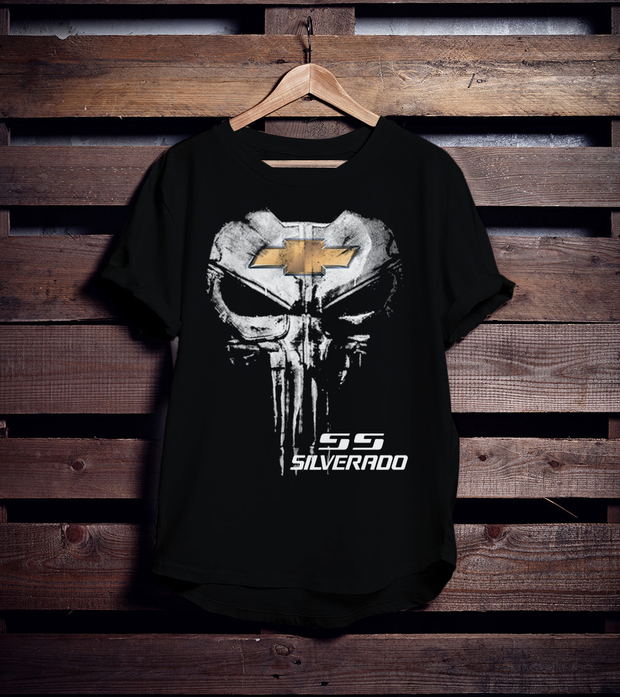 Chevrolet Logo Skull Art SS Silverado T-Shirt