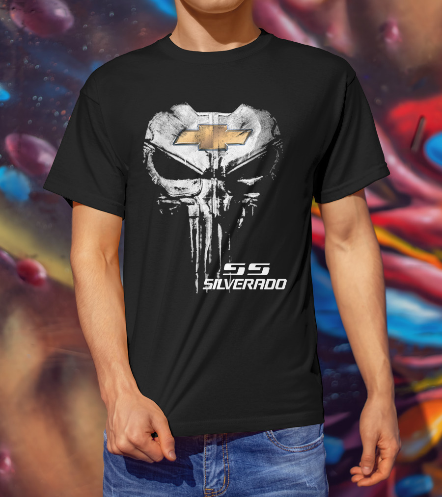 Chevrolet Logo Skull Art SS Silverado T-Shirt