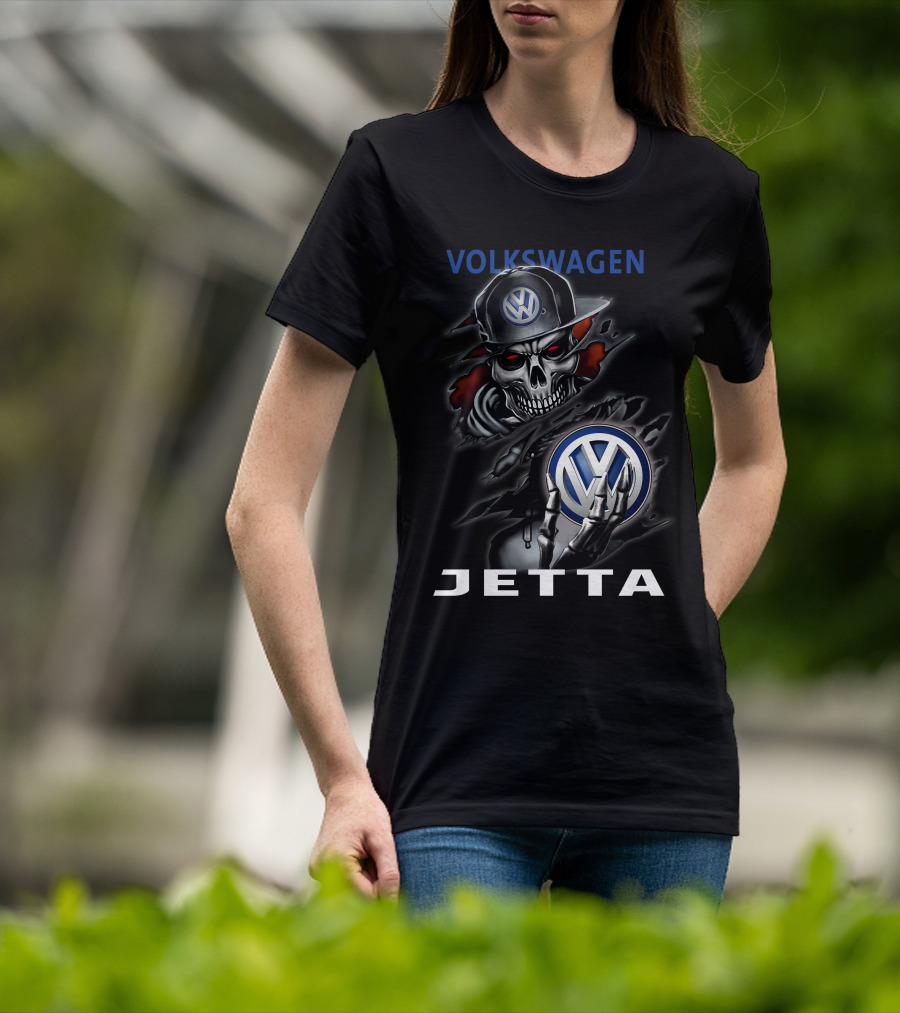 Volkswagen Jetta Skull VW Logo Dark T-Shirt