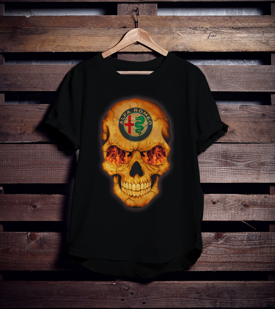 Alfa Romeo Flaming Skull T-Shirt
