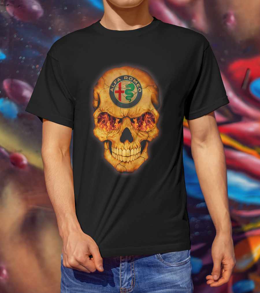 Alfa Romeo Flaming Skull T-Shirt