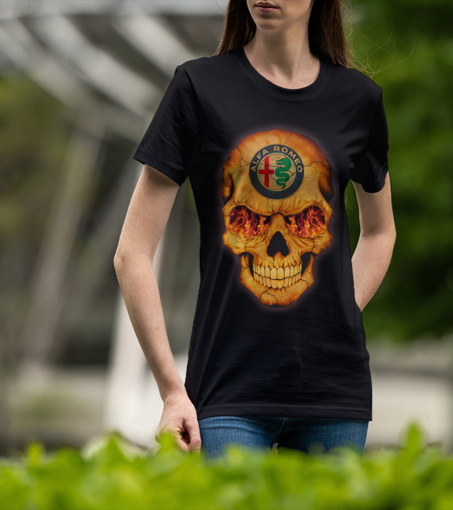 Alfa Romeo Flaming Skull T-Shirt