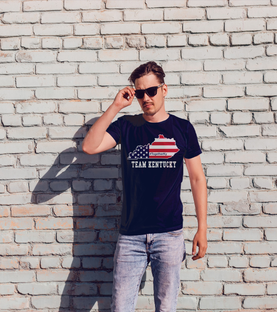 Team Kentucky #TogetherKy USA Map Flag T-Shirt