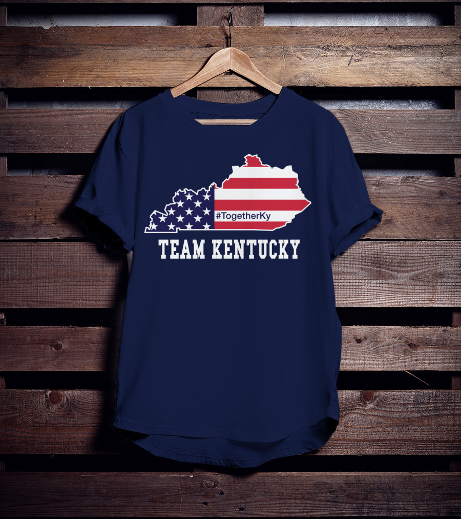 Team Kentucky #TogetherKy USA Map Flag T-Shirt