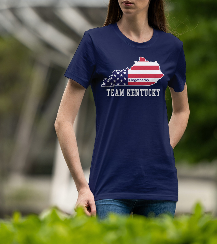 Team Kentucky #TogetherKy USA Map Flag T-Shirt