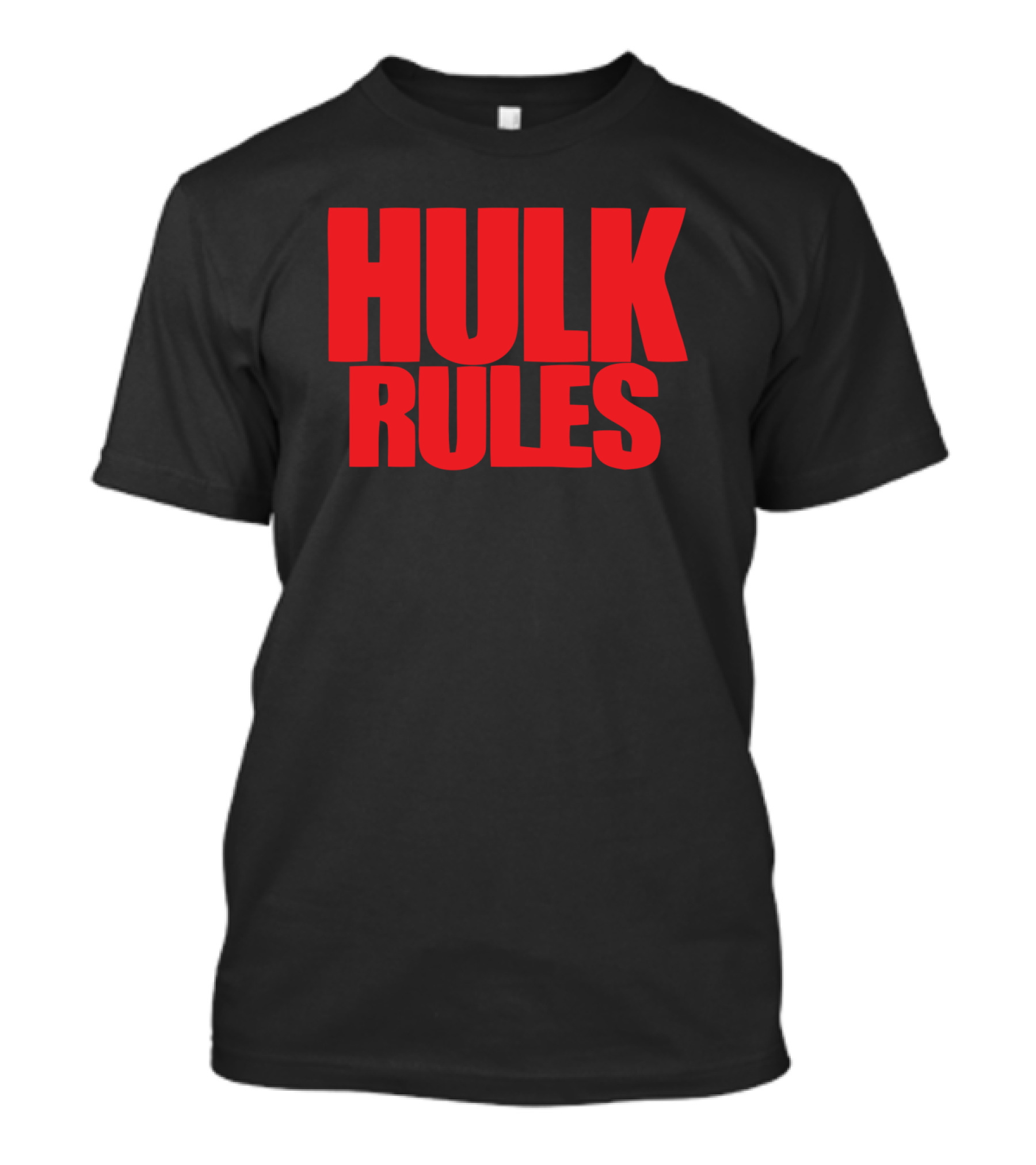 Hulk Rules Red Block Letters T-Shirt