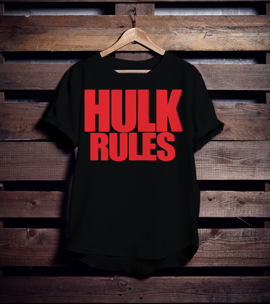 Hulk Rules Red Block Letters T-Shirt