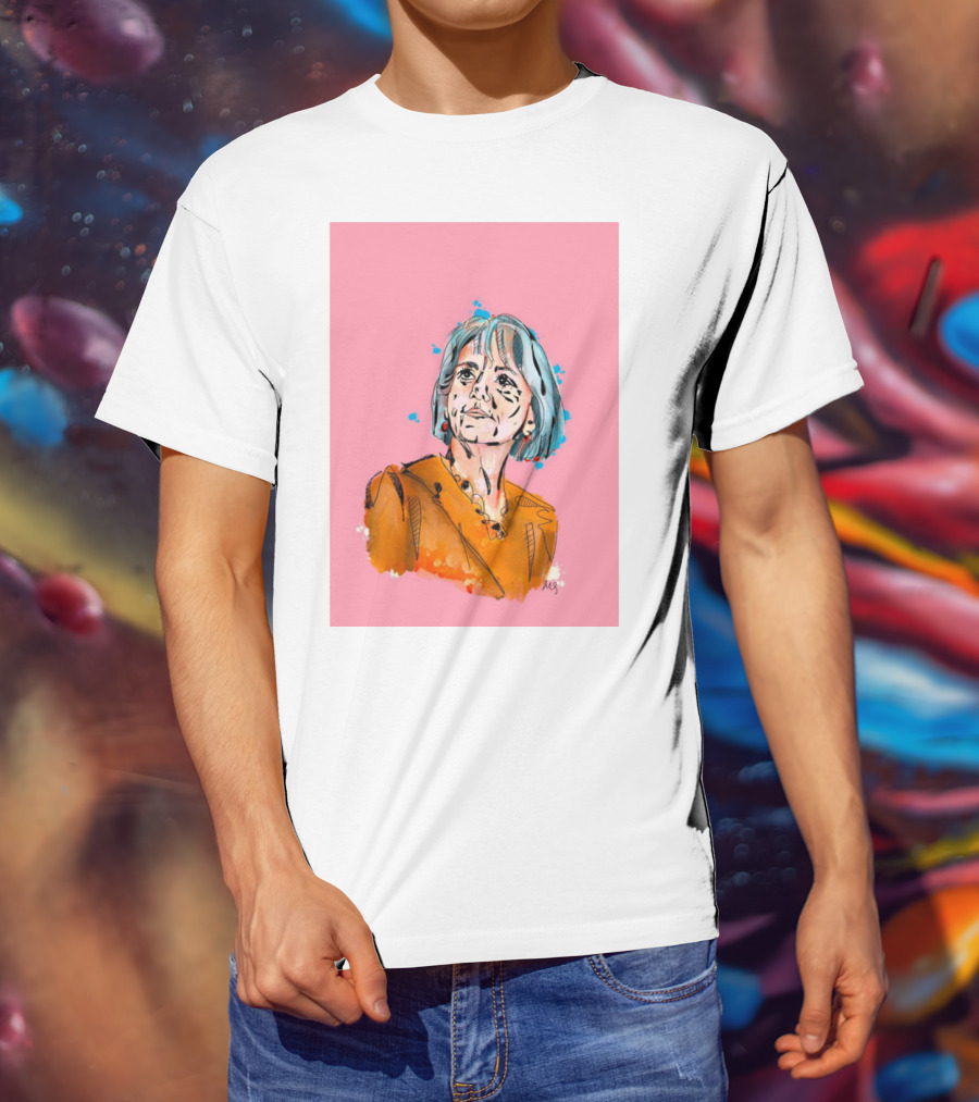 Bonnie Henry Vibrant Portrait On Pink Background T-Shirt