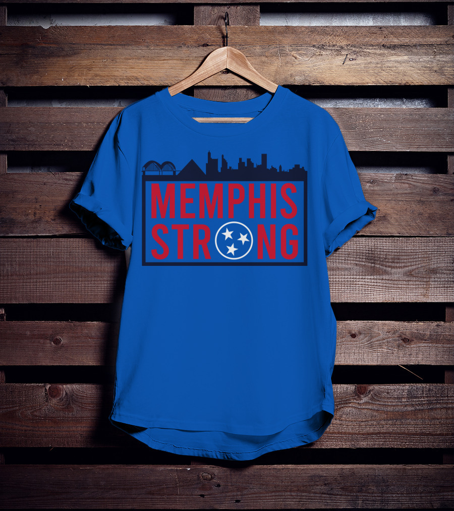MEMPHIS STRONG Tennessee Skyline Three Stars T-Shirt