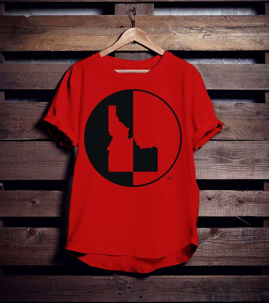 Idaho Allmade Red Black Split T-Shirt