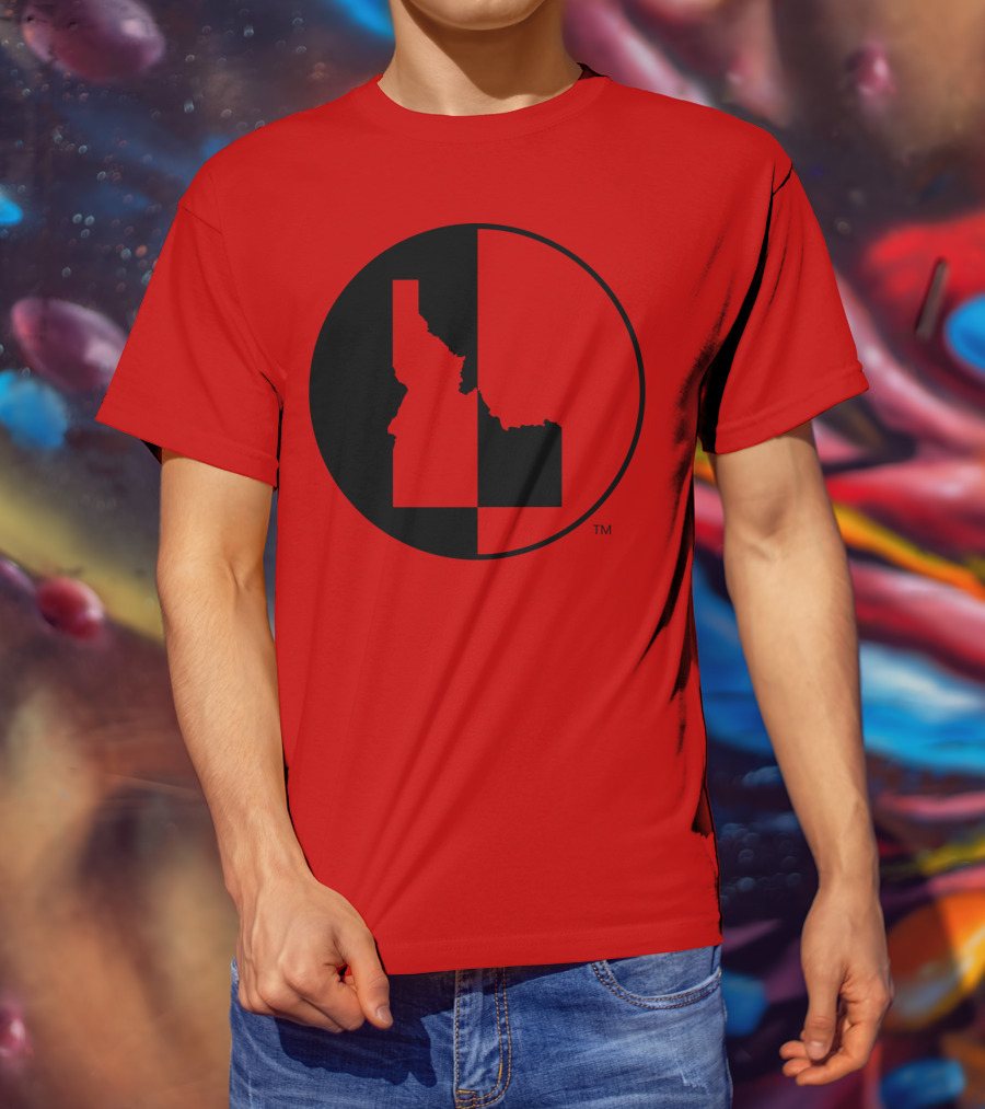 Idaho Allmade Red Black Split T-Shirt
