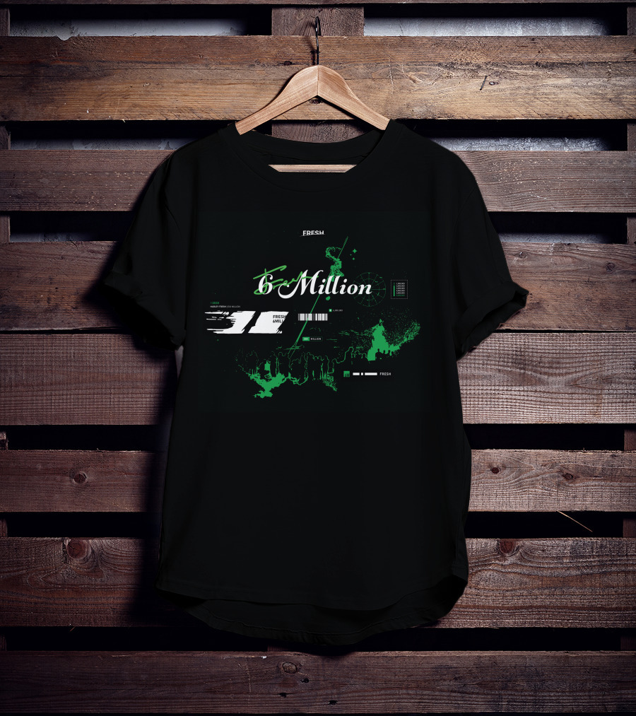 Fresh 6 Million Merch Celebration Green Astronaut T-Shirt