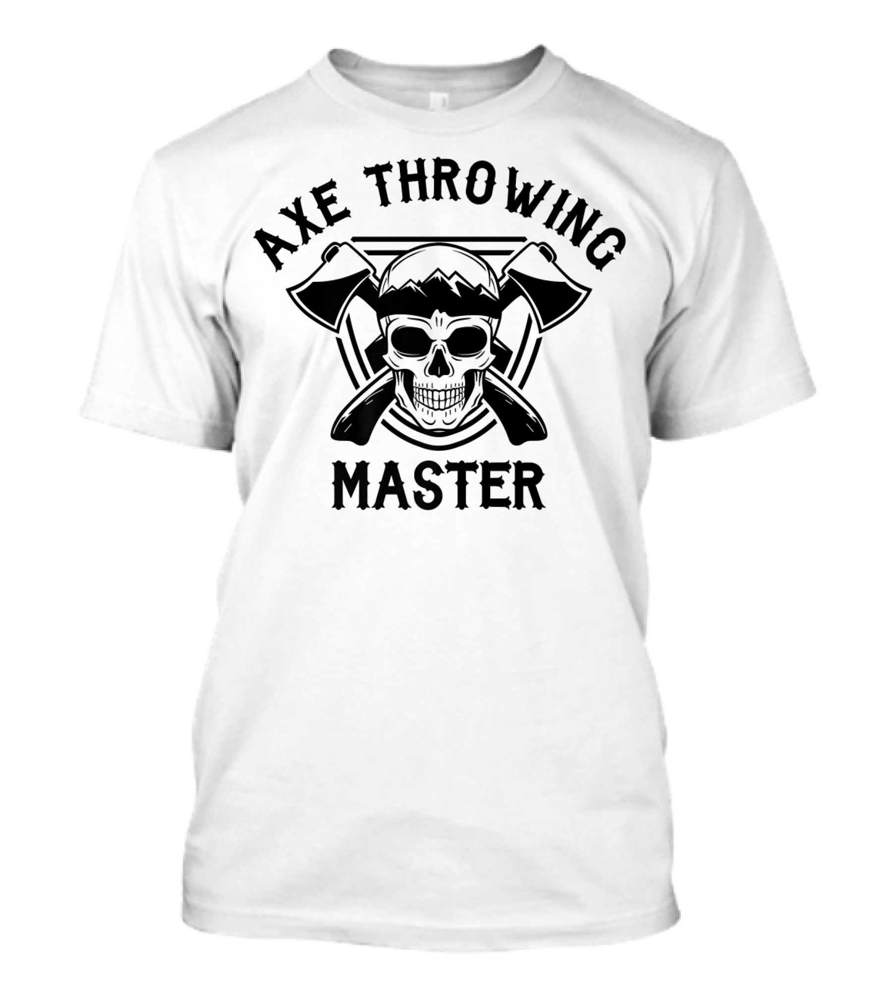 Axe Throwing Master Skull Lumberjack T-Shirt