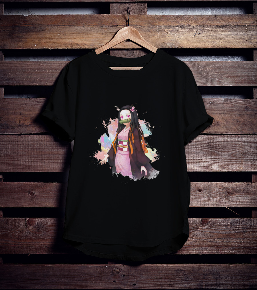 Cute Kawaii Nezuko From Demon Slayer Anime Character T-Shirt