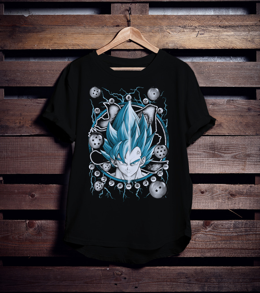 Goku X Vegeta Super Saiyan Blue Dragon Ball Z Kai Kenji T-Shirt