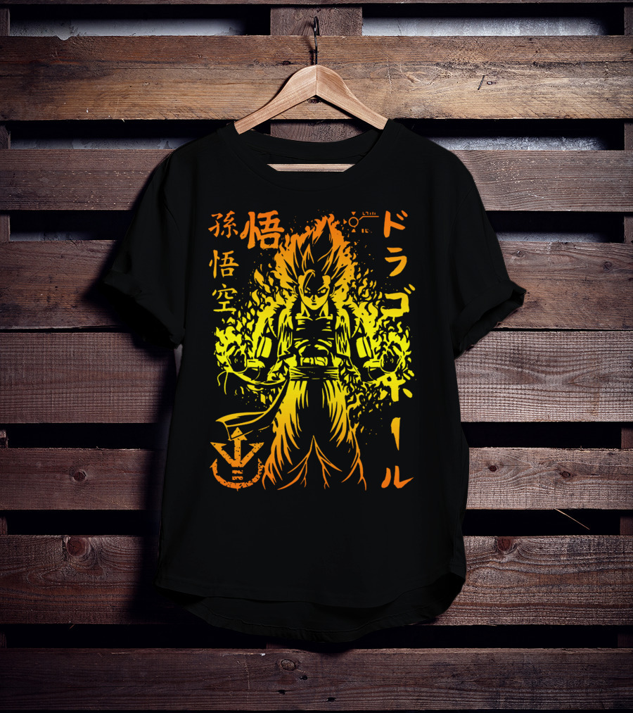 Dragon Ball Goku Super Saiyan Japanese Kanji T-Shirt