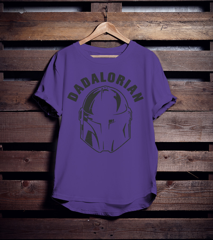 Dadalorian Funny Family Daddy Lover Father's Day Mandalorian Helmet T-Shirt
