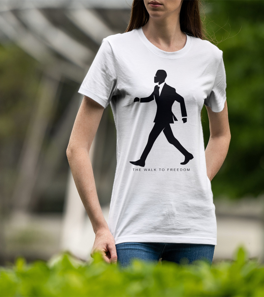 The Walk To Freedom Silhouette Figure In Motion T-Shirt