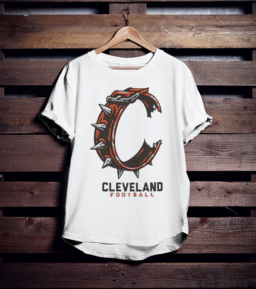 Cleveland Football Spiked Collar C T-Shirt