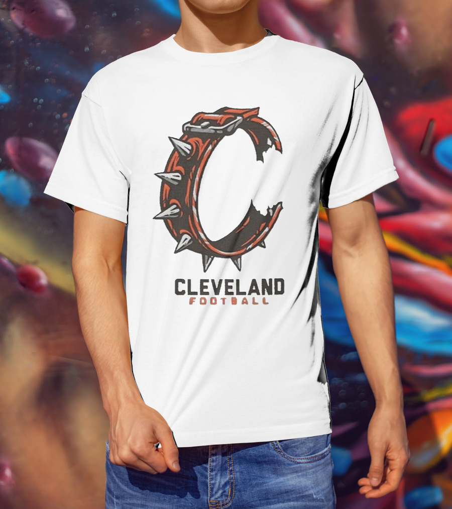 Cleveland Football Spiked Collar C T-Shirt