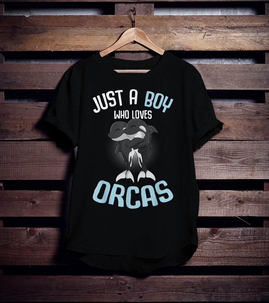 Just A Boy Who Loves Orcas T-Shirt