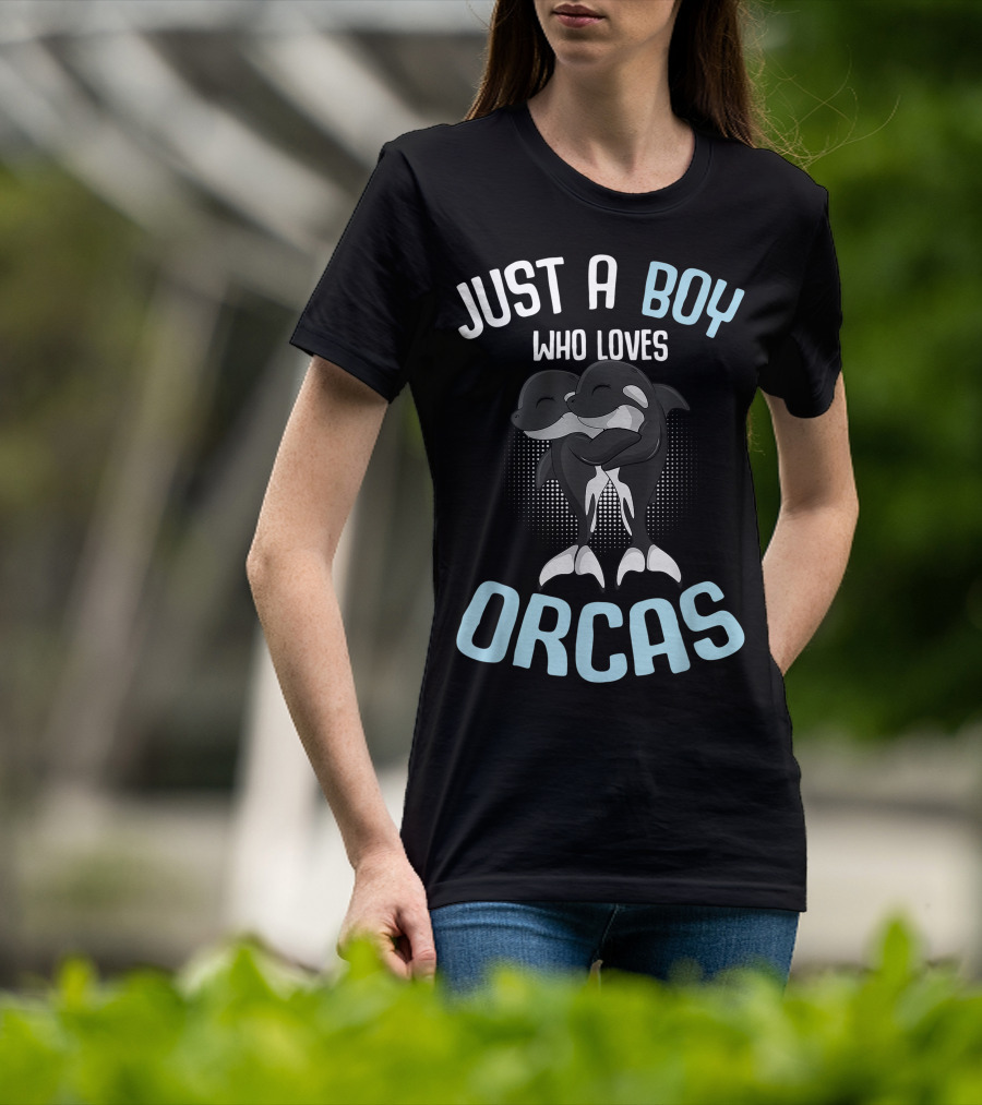 Just A Boy Who Loves Orcas T-Shirt