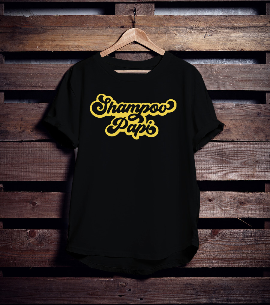 Shampow Papi Vintage Font Bold Yellow T-Shirt