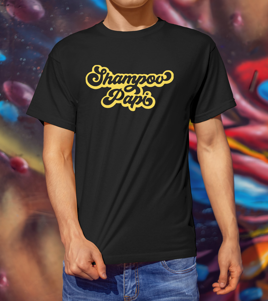 Shampow Papi Vintage Font Bold Yellow T-Shirt