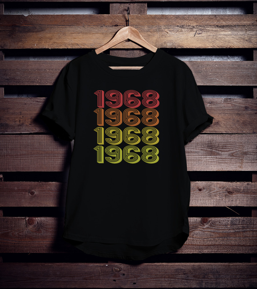 Retro Gradient 1968 Vintage Year T-Shirt