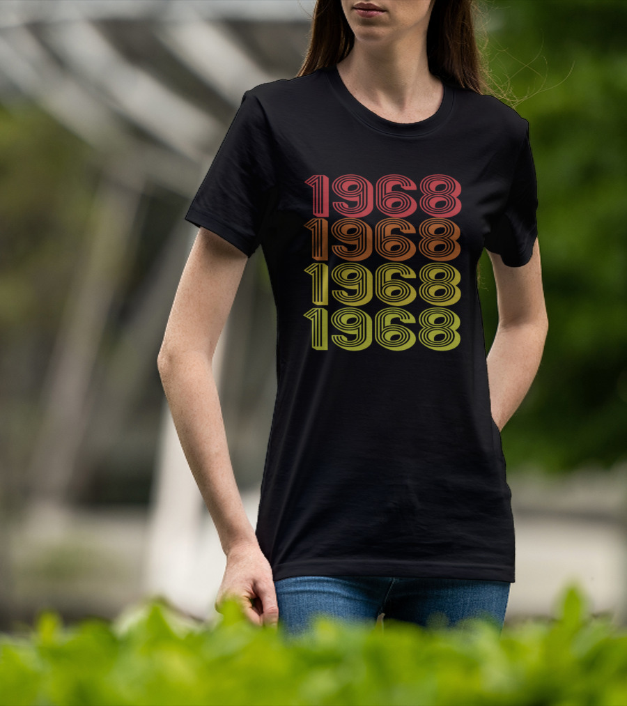 Retro Gradient 1968 Vintage Year T-Shirt