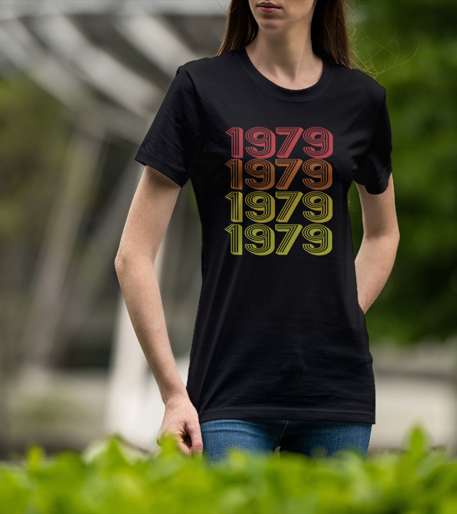 Retro 1979 Multicolor Vertical Lines T-Shirt