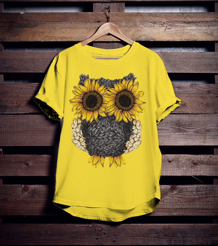 Sunflower Sunflower Owl Owl Sunflower Sunflower T-Shirt