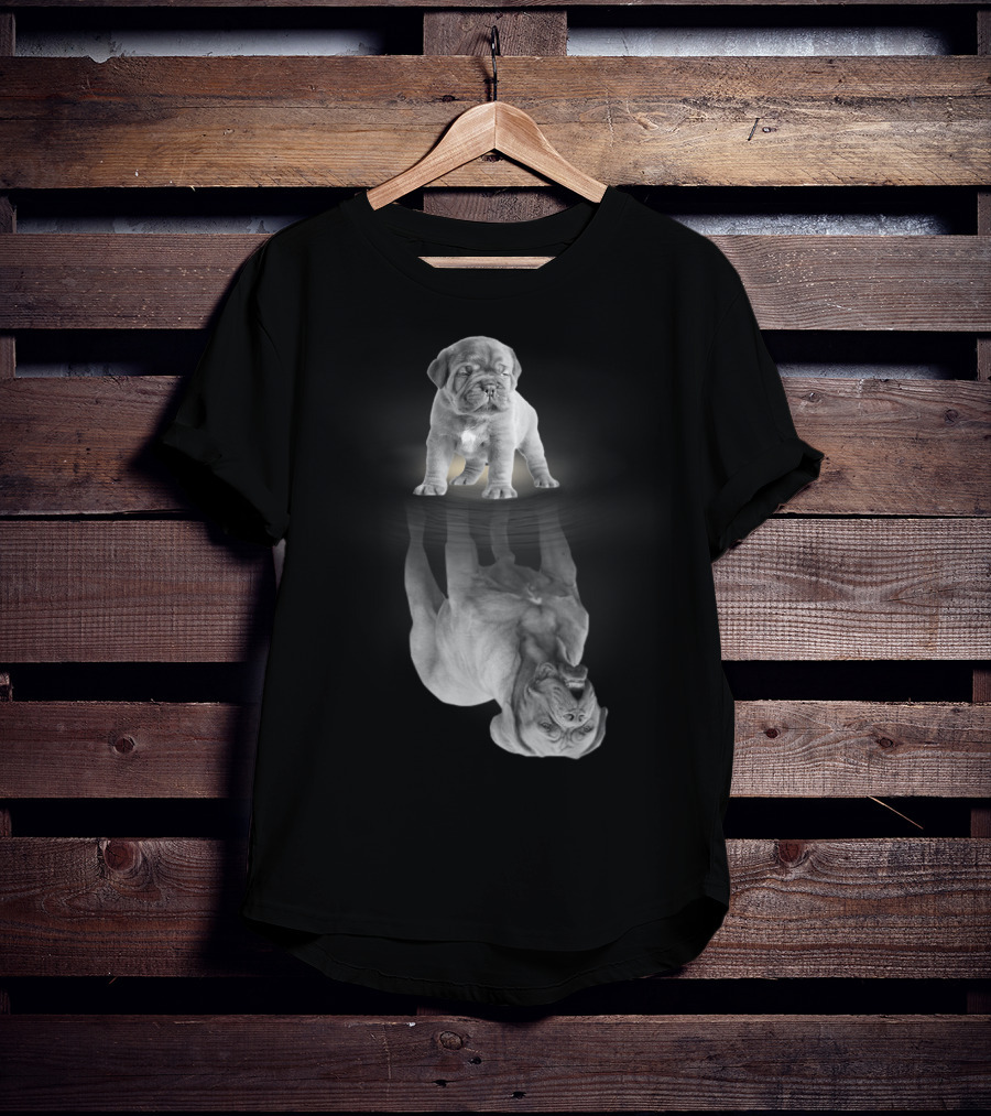 Dogue De Bordeaux Puppy Reflection Art Dogue De Bordeaux Mother Dogue De Bordeaux Dog T-Shirt