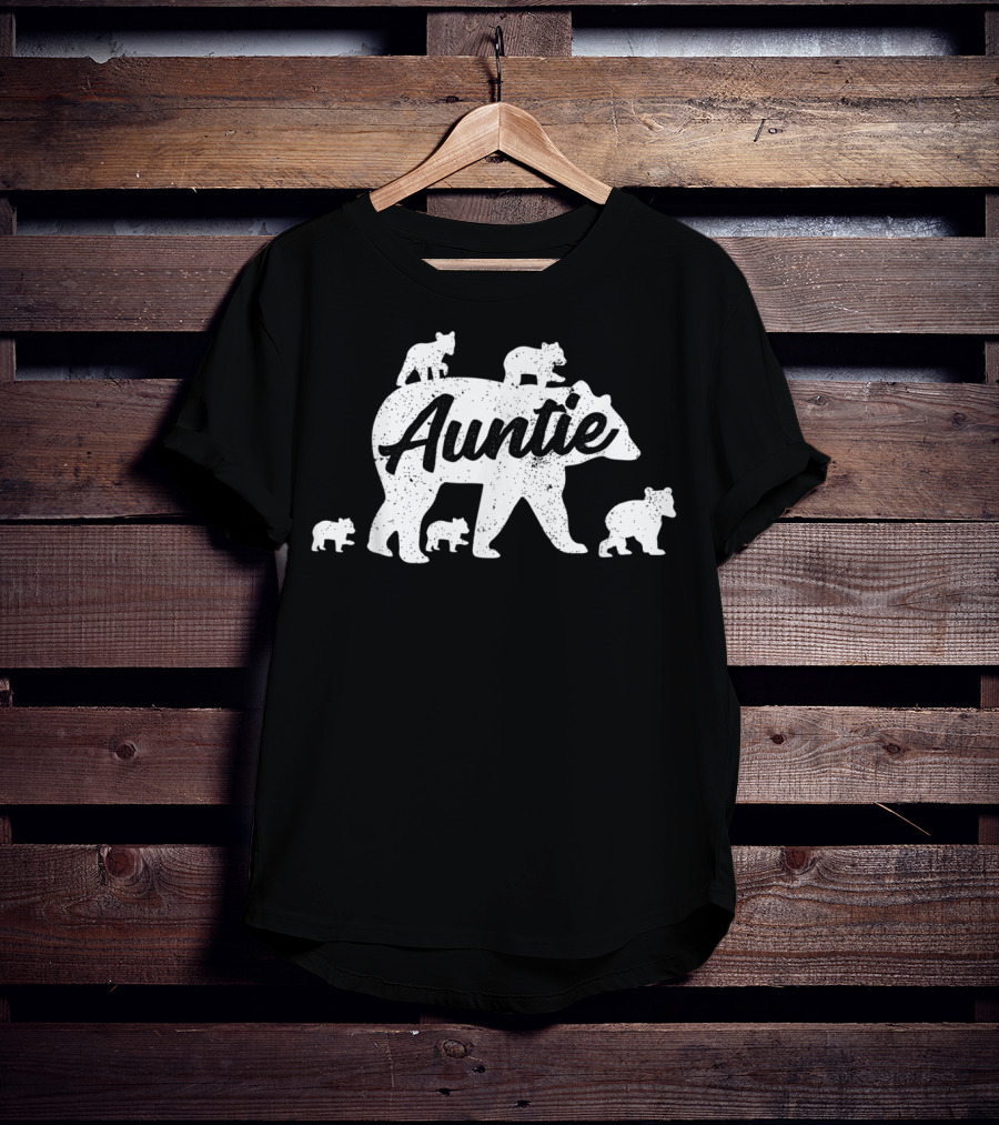Vintage Auntie Bear With Five Cubs T-Shirt