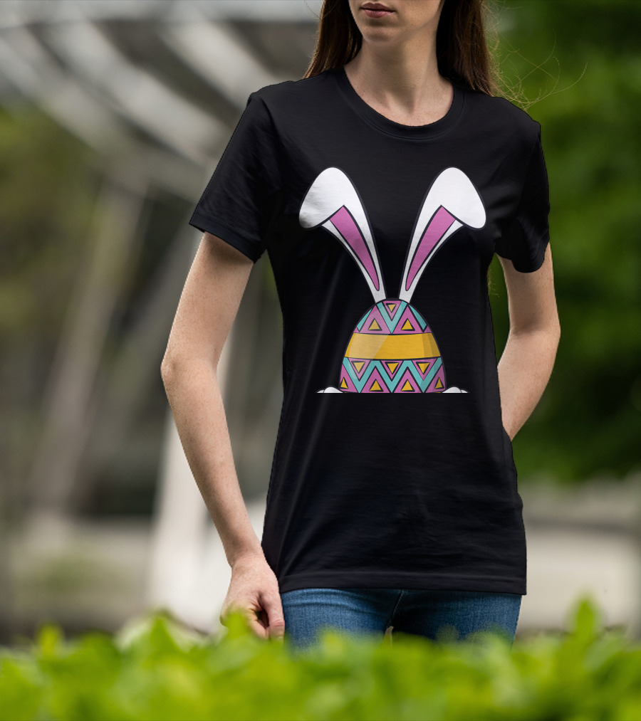 Funny Bunny Easter Cute Happy Rabbit Egg T-Shirt