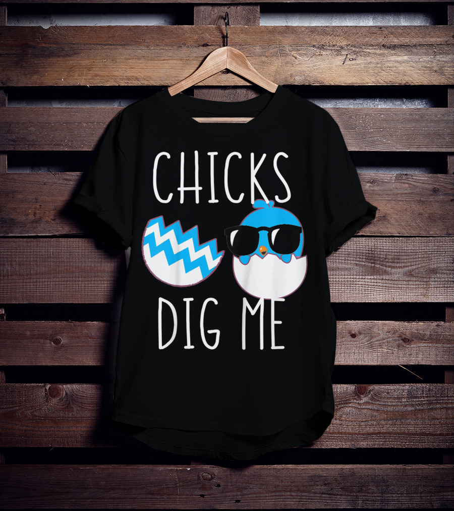 Chicks Dig Me Funny Easter Baby Toddler Kids T-Shirt