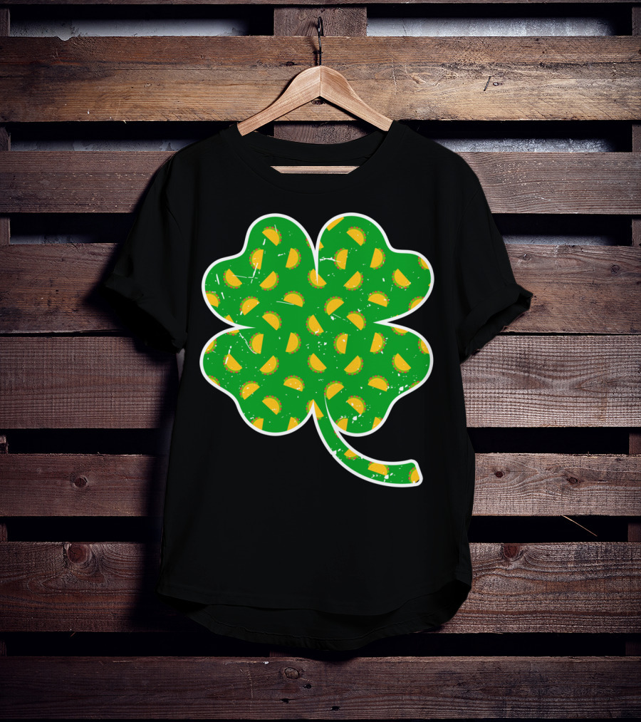Taco Lover St Patricks Day Clover Saint Paddys Shamrock Tacos T-Shirt