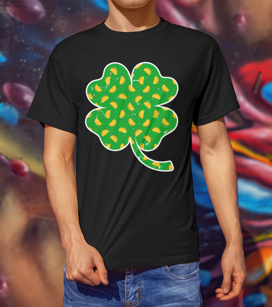 Taco Lover St Patricks Day Clover Saint Paddys Shamrock Tacos T-Shirt