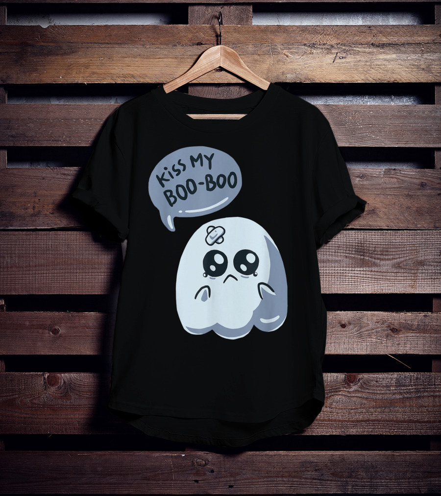 Kiss My Boo-Boo Sad Crying Ghost T-Shirt