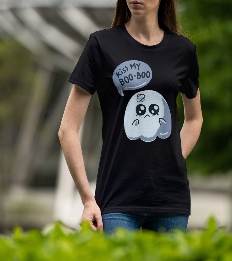 Kiss My Boo-Boo Sad Crying Ghost T-Shirt