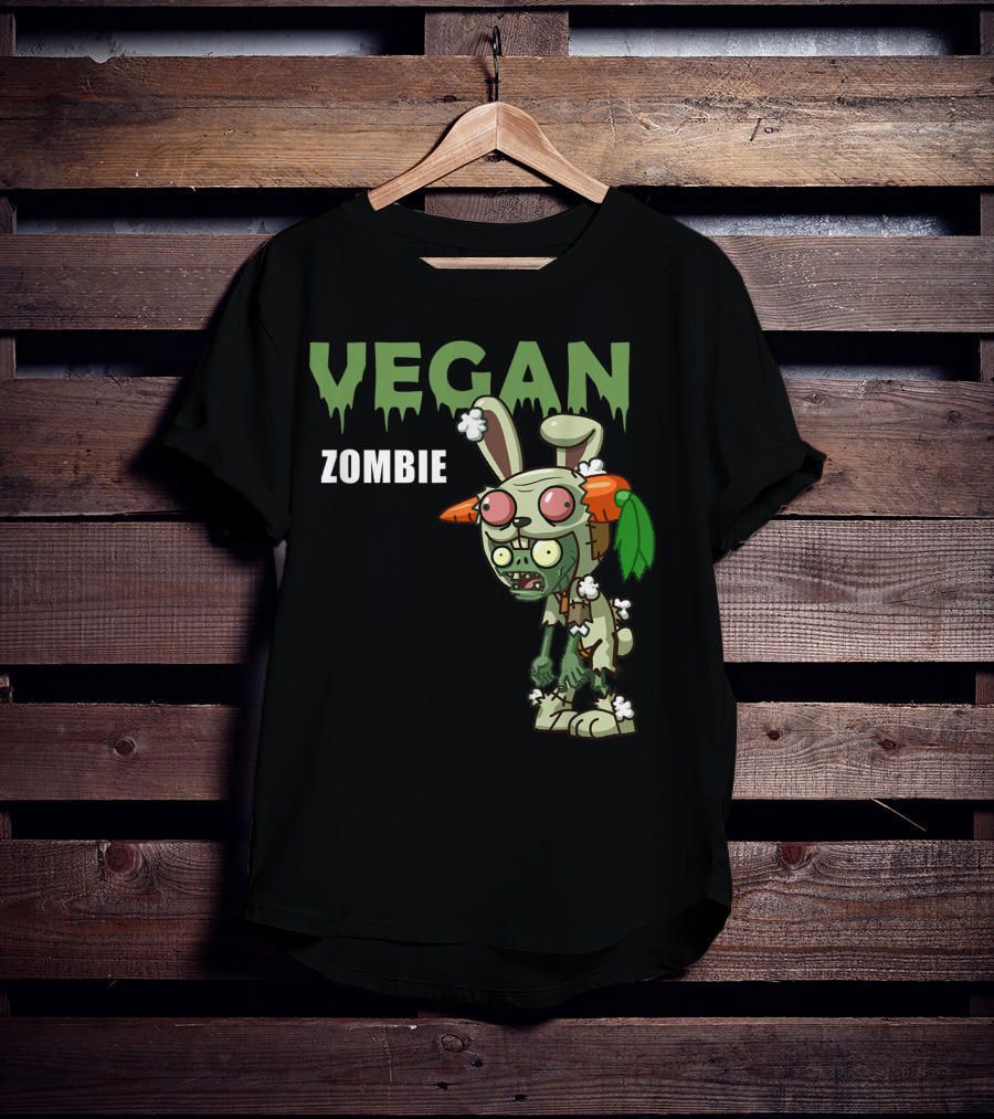 VEGAN ZOMBIE Carrot Bunny Costume Character T-Shirt