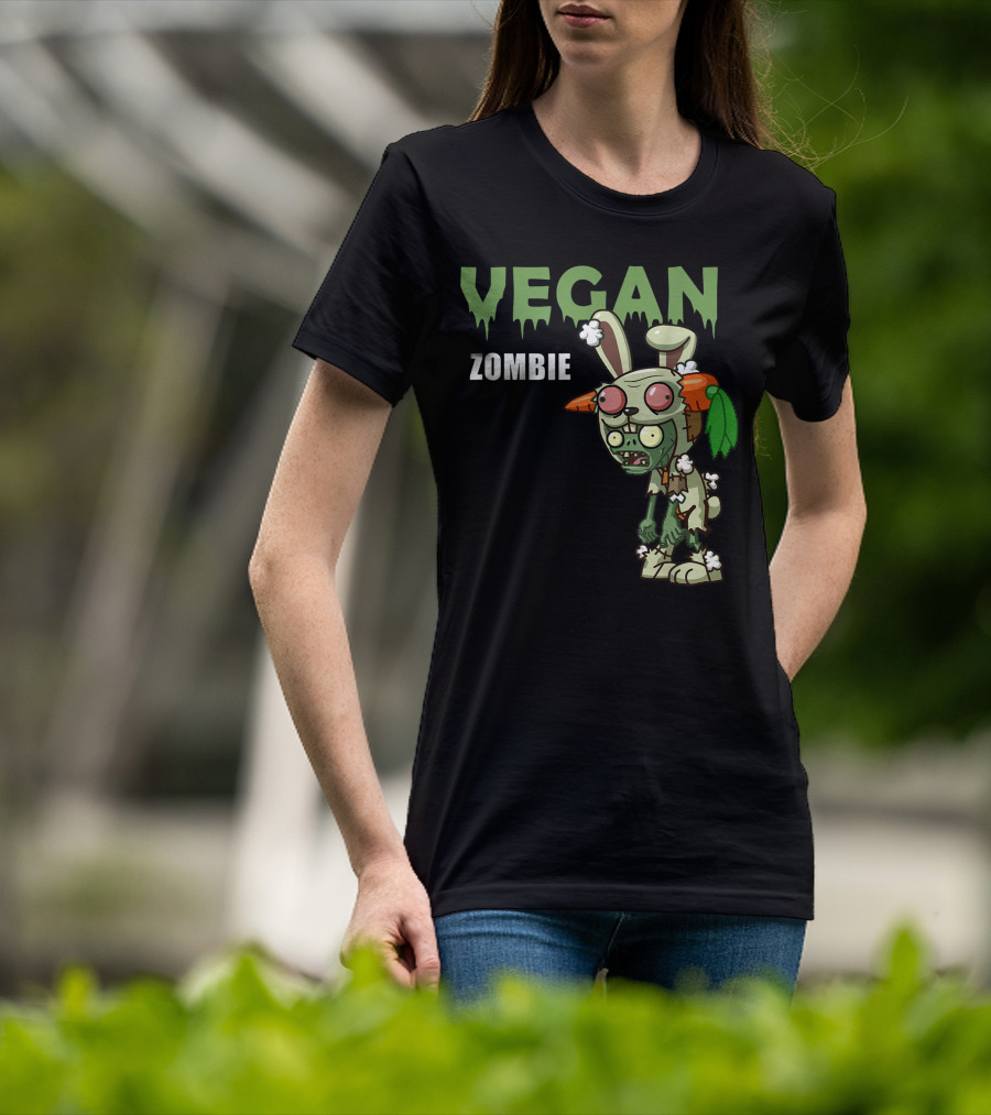 VEGAN ZOMBIE Carrot Bunny Costume Character T-Shirt