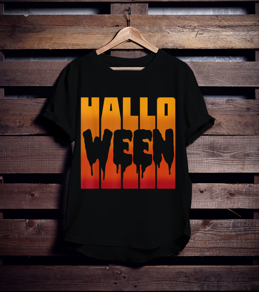 Halloween Dripping Text T-Shirt